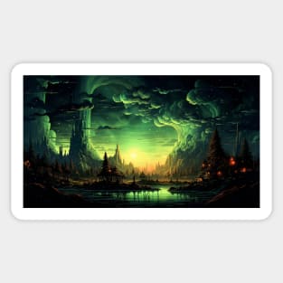 Fantasy Landscape Surreal Dreamscape Sticker